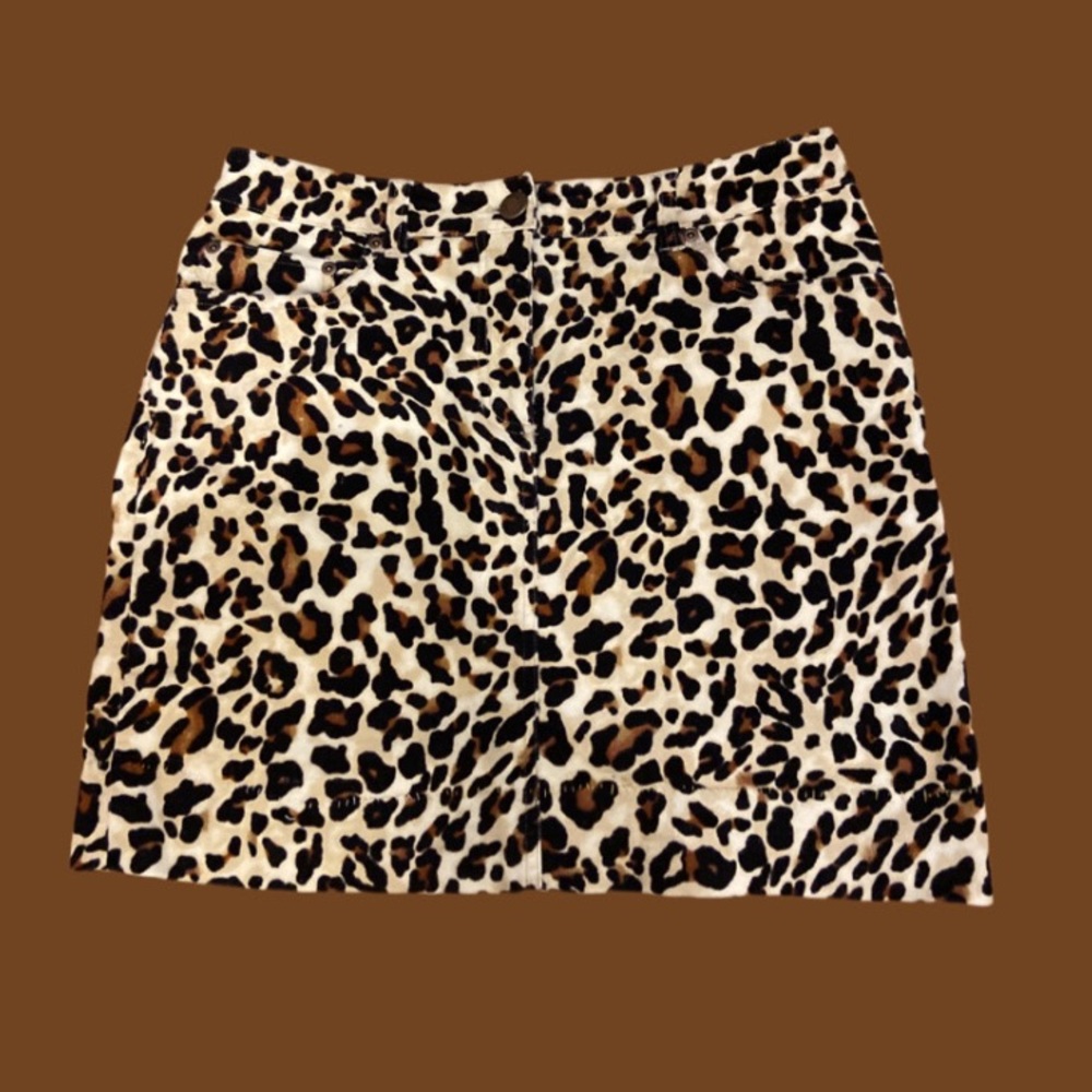 Corduroy Cheetah Skirt